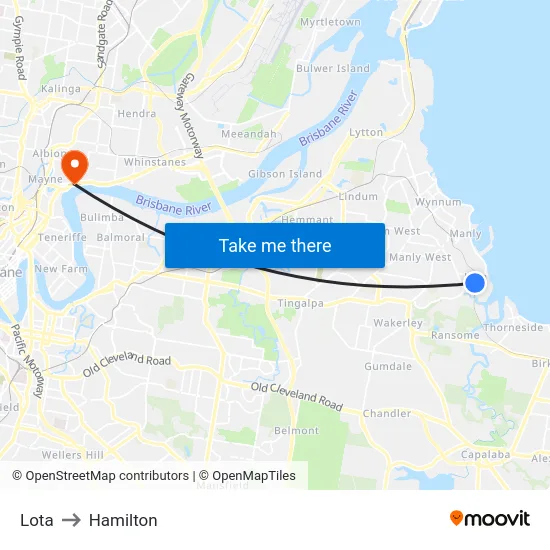 Lota to Hamilton map