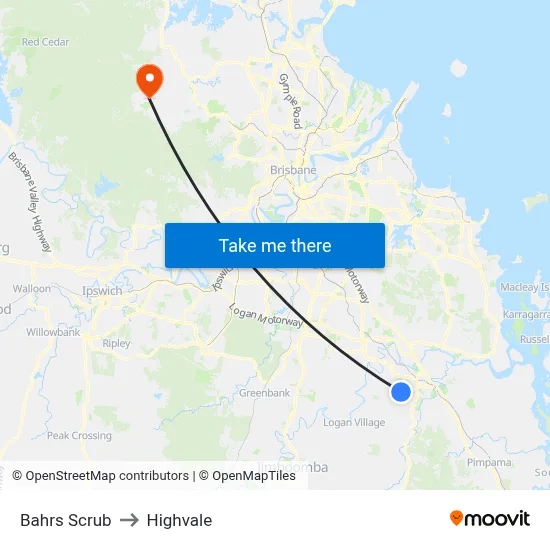 Bahrs Scrub to Highvale map