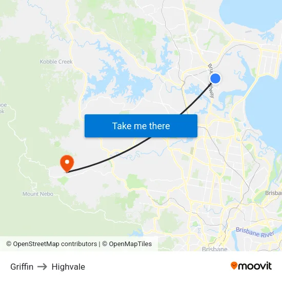 Griffin to Highvale map