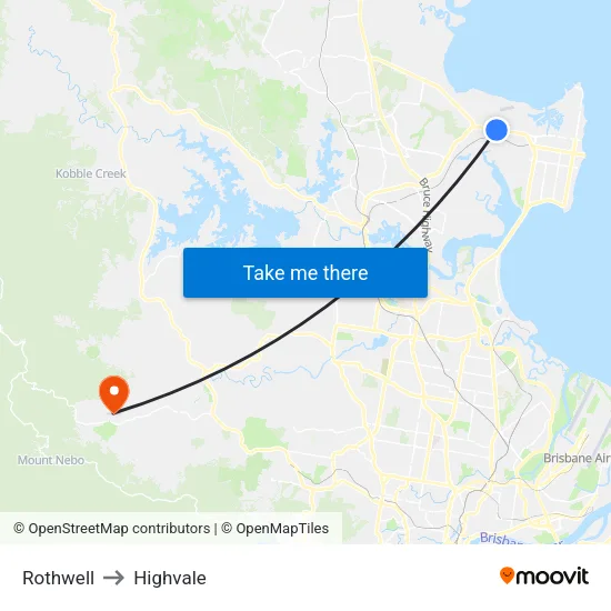 Rothwell to Highvale map