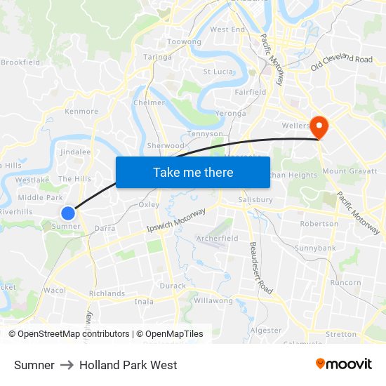 Sumner to Holland Park West map