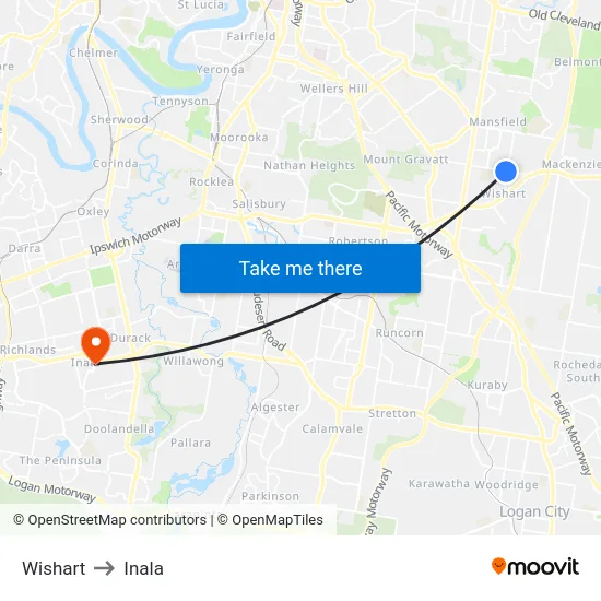 Wishart to Inala map