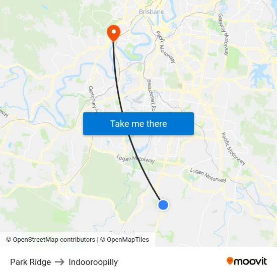 Park Ridge to Indooroopilly map