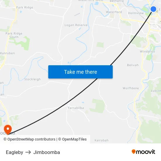 Eagleby to Jimboomba map