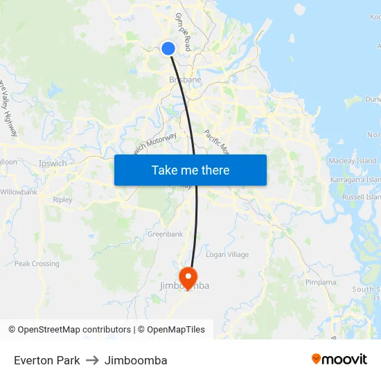 Everton Park to Jimboomba map