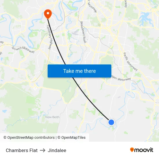 Chambers Flat to Jindalee map