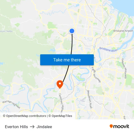 Everton Hills to Jindalee map