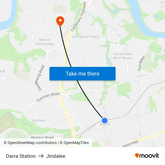 Darra Station to Jindalee map