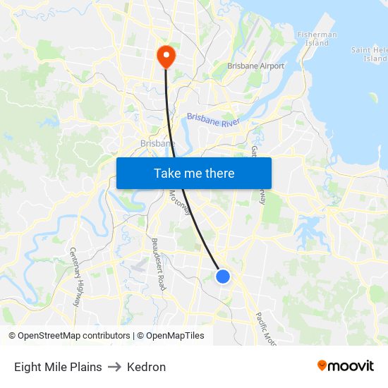 Eight Mile Plains to Kedron map