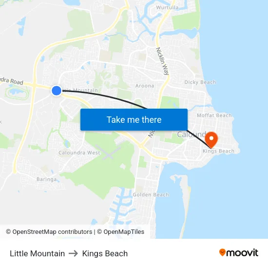 Little Mountain to Kings Beach map