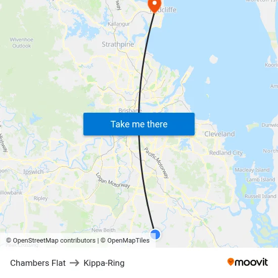 Chambers Flat to Kippa-Ring map