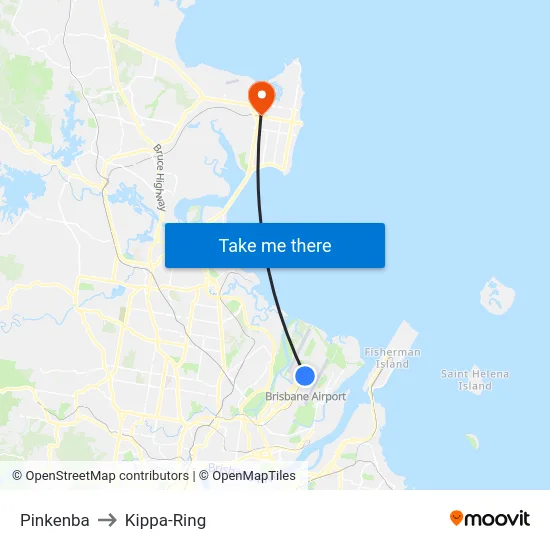 Pinkenba to Kippa-Ring map