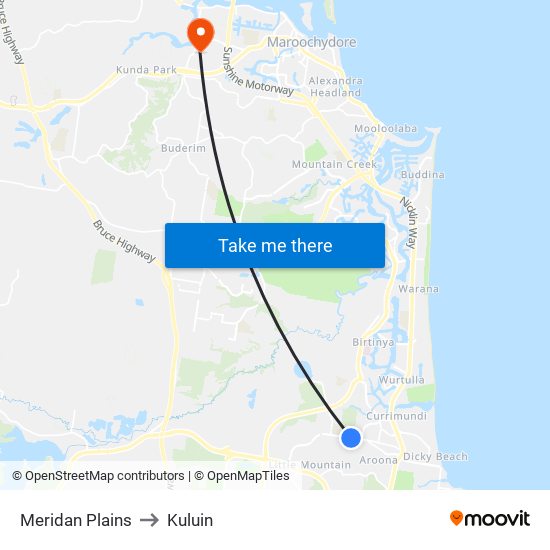 Meridan Plains to Kuluin map