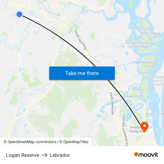 Logan Reserve to Labrador map