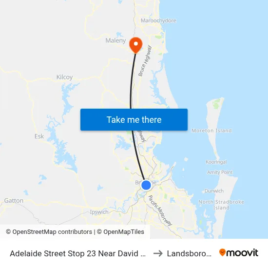 Adelaide Street Stop 23 Near David Jones to Landsborough map