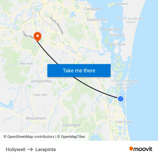 Hollywell to Larapinta map