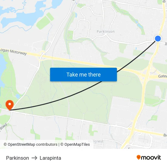 Parkinson to Larapinta map