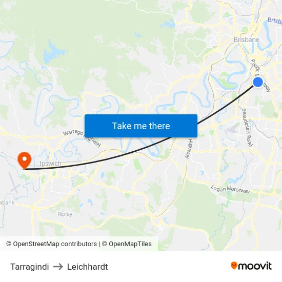 Tarragindi to Leichhardt map