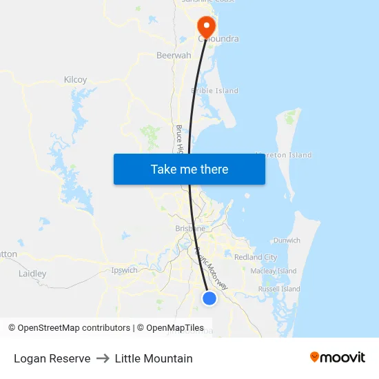 Logan Reserve to Little Mountain map