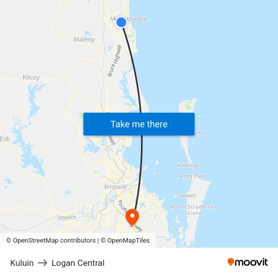 Kuluin to Logan Central map