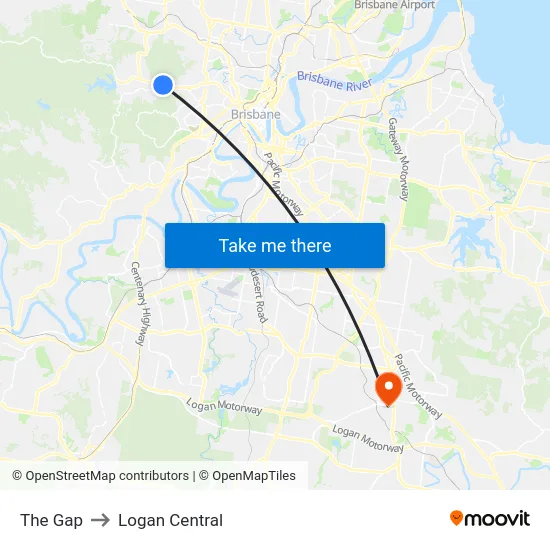 The Gap to Logan Central map