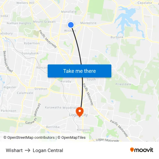 Wishart to Logan Central map