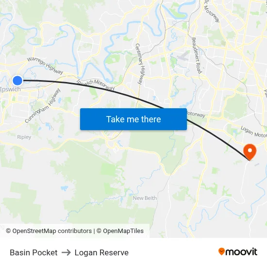 Basin Pocket to Logan Reserve map