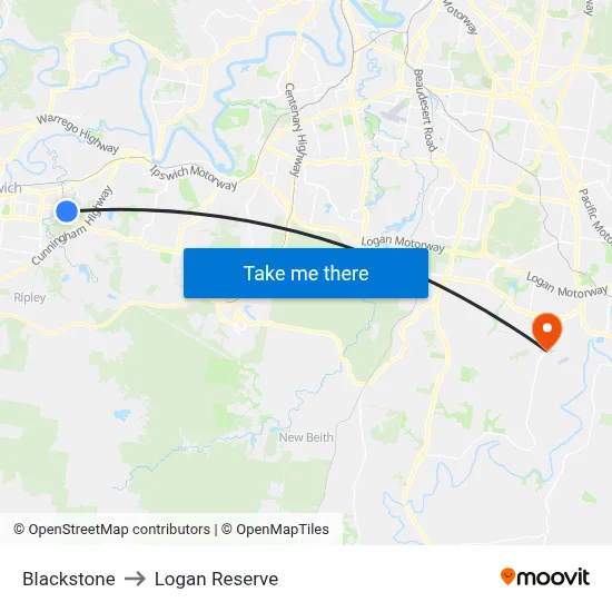 Blackstone to Logan Reserve map