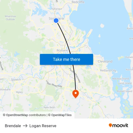 Brendale to Logan Reserve map