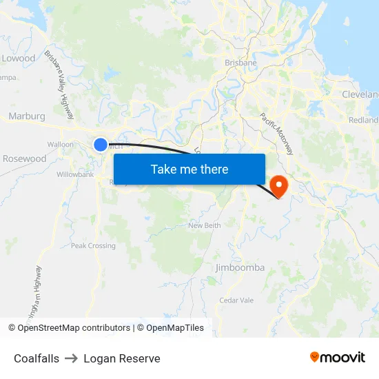 Coalfalls to Logan Reserve map