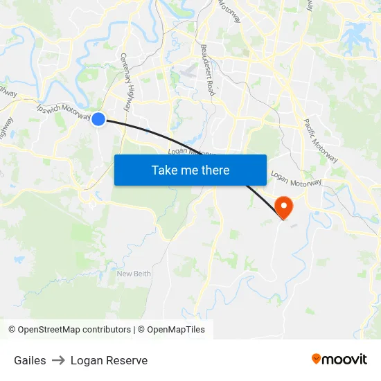 Gailes to Logan Reserve map