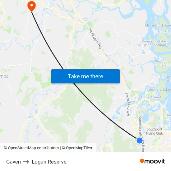 Gaven to Logan Reserve map