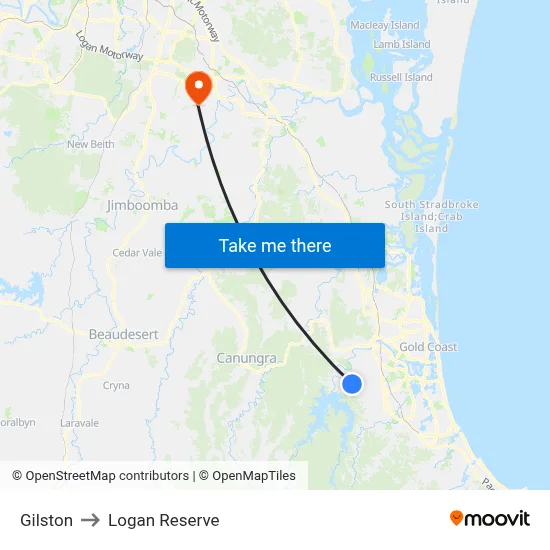 Gilston to Logan Reserve map