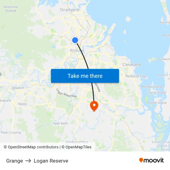 Grange to Logan Reserve map