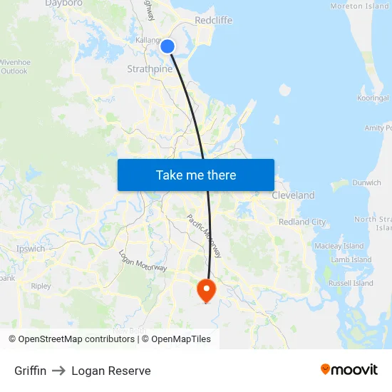 Griffin to Logan Reserve map