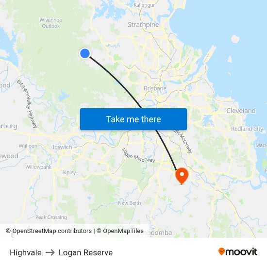 Highvale to Logan Reserve map