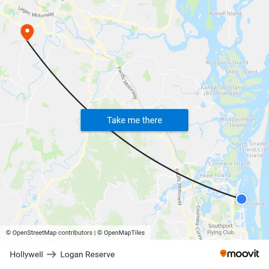 Hollywell to Logan Reserve map