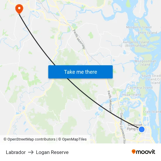 Labrador to Logan Reserve map
