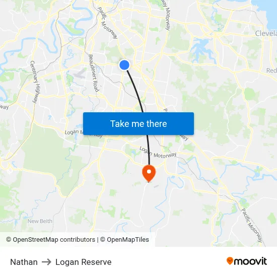 Nathan to Logan Reserve map