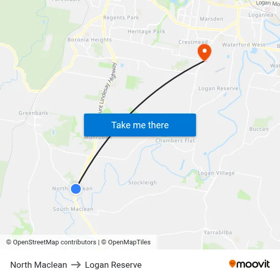 North Maclean to Logan Reserve map