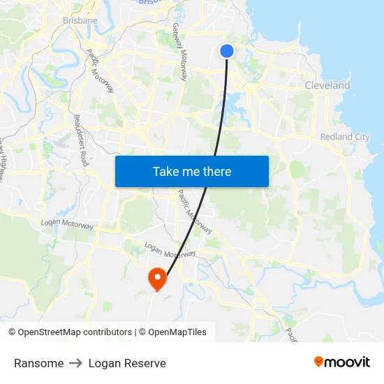 Ransome to Logan Reserve map