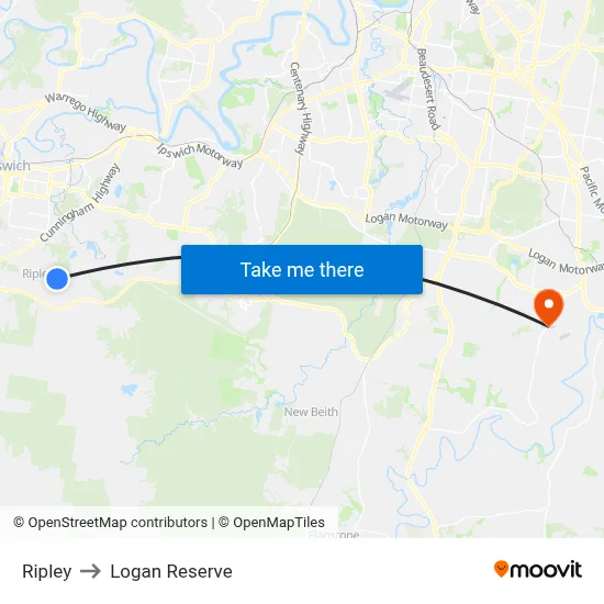 Ripley to Logan Reserve map