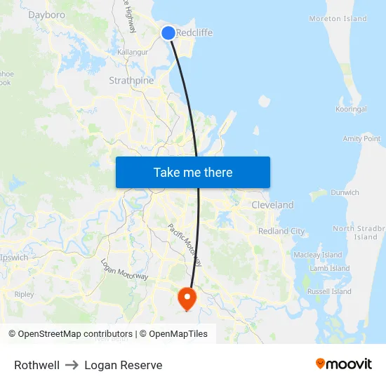 Rothwell to Logan Reserve map