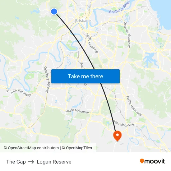 The Gap to Logan Reserve map