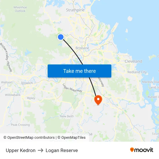 Upper Kedron to Logan Reserve map