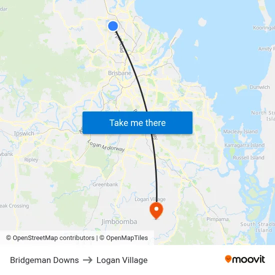 Bridgeman Downs to Logan Village map