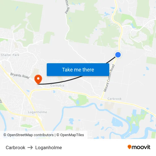 Carbrook to Loganholme map
