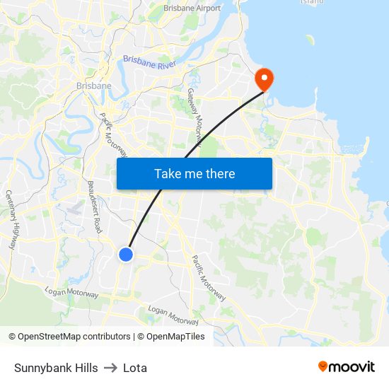 Sunnybank Hills to Lota map