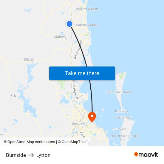 Burnside to Lytton map