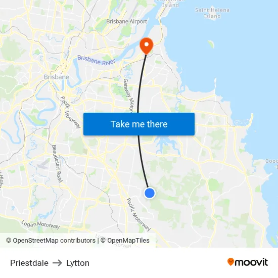 Priestdale to Lytton map